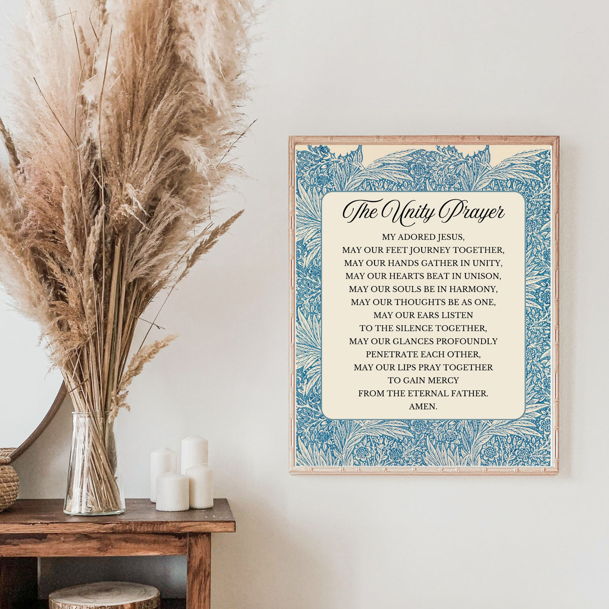 The Unity Prayer x William Morris Marigold:  Printable Wall Art