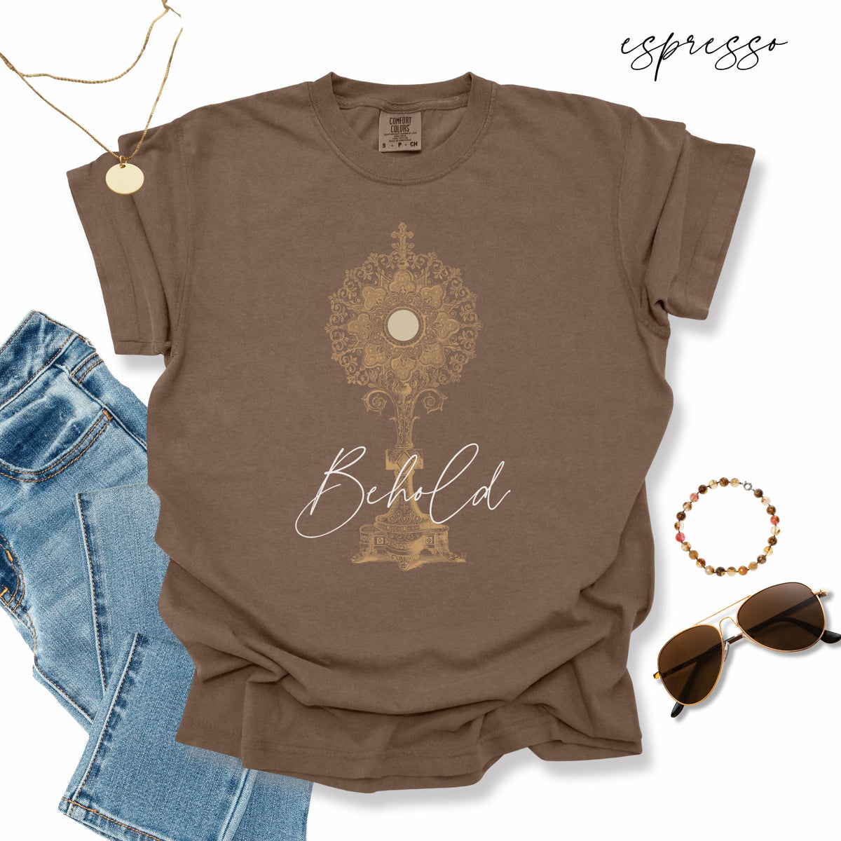 Behold Eucharistic Monstrance: Comfort Colors® TShirt