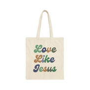 Love Like Jesus Tote Bag in Groovy Blues
