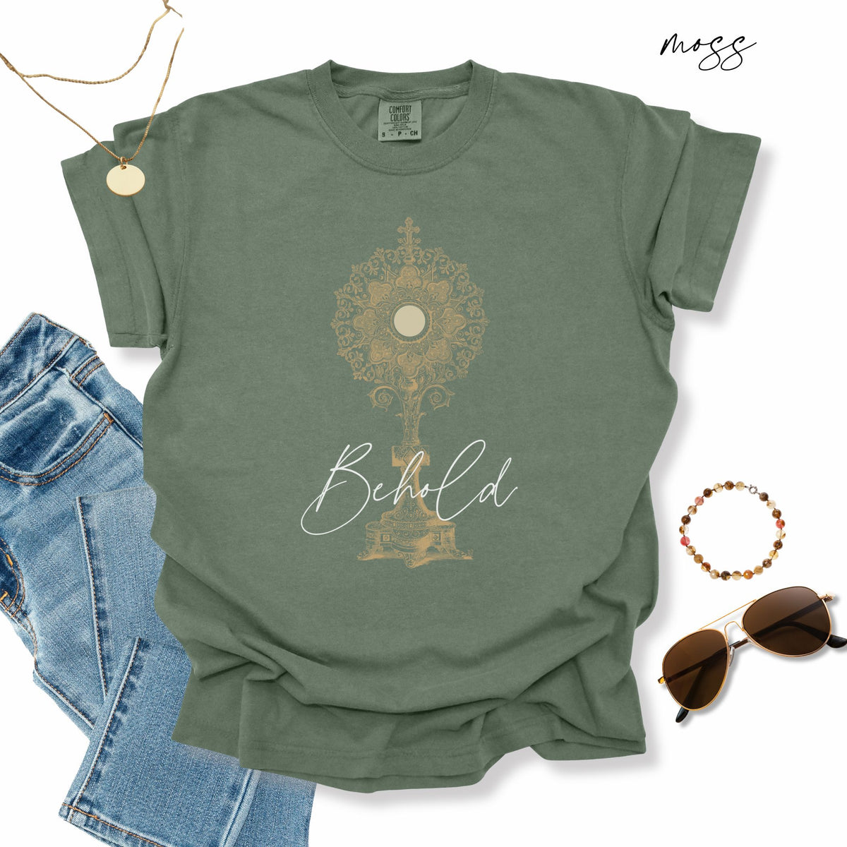 Behold Eucharistic Monstrance: Comfort Colors® TShirt