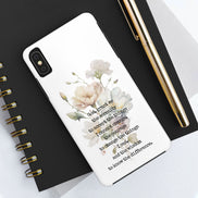 Serenity Prayer Watercolor Floral TOUGH Protective iPhone Case