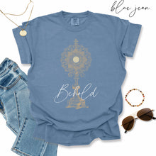 Load image into Gallery viewer, Behold Eucharistic Monstrance: Comfort Colors® TShirt
