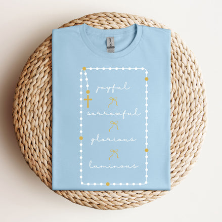Mysteries of the Rosary Short Sleeve Tee Shirt