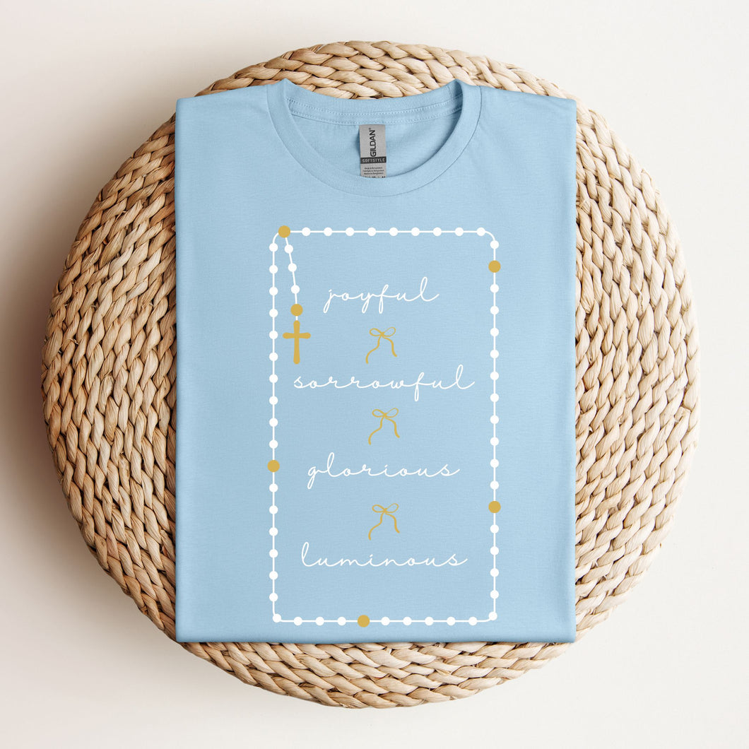 Mysteries of the Rosary Short Sleeve Tee Shirt