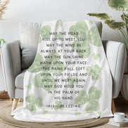 May the Road Up to Meet You - Irish Blessing Minky Blanket