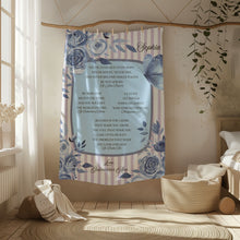 Load image into Gallery viewer, Personalized Blanket for Catholic Youth With Saint Quotes - Purple and Blue
