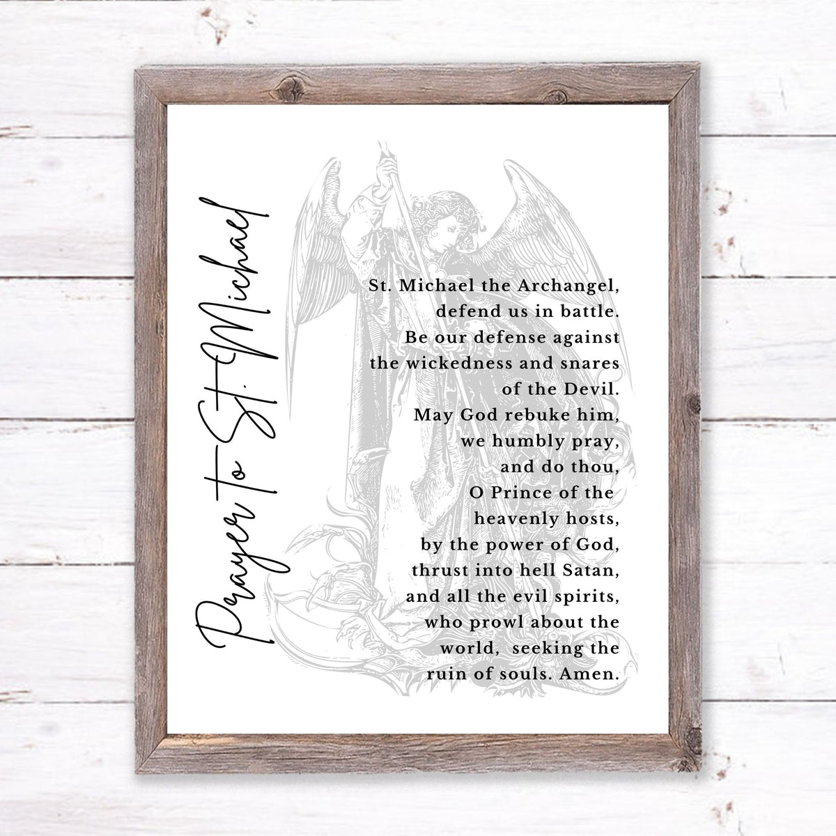 St. Michael Prayer - Vintage - Printable Wall Art