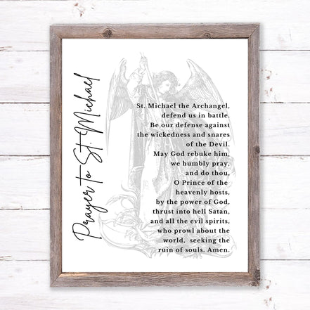 St. Michael Prayer - Vintage - Printable Wall Art