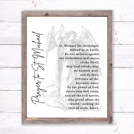 St. Michael Prayer - Vintage - Printable Wall Art