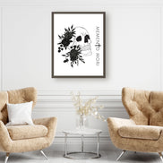 Memento Mori | Black Flowers | Printable Wall Art
