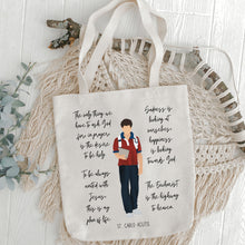 Load image into Gallery viewer, St Carlo Acutis Catholic Tote Bag
