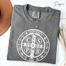 Load image into Gallery viewer, St Benedict Medal Shirt:  Comfort Colors® Shirt
