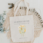 His Mercies are New Every Morning Tote Bag