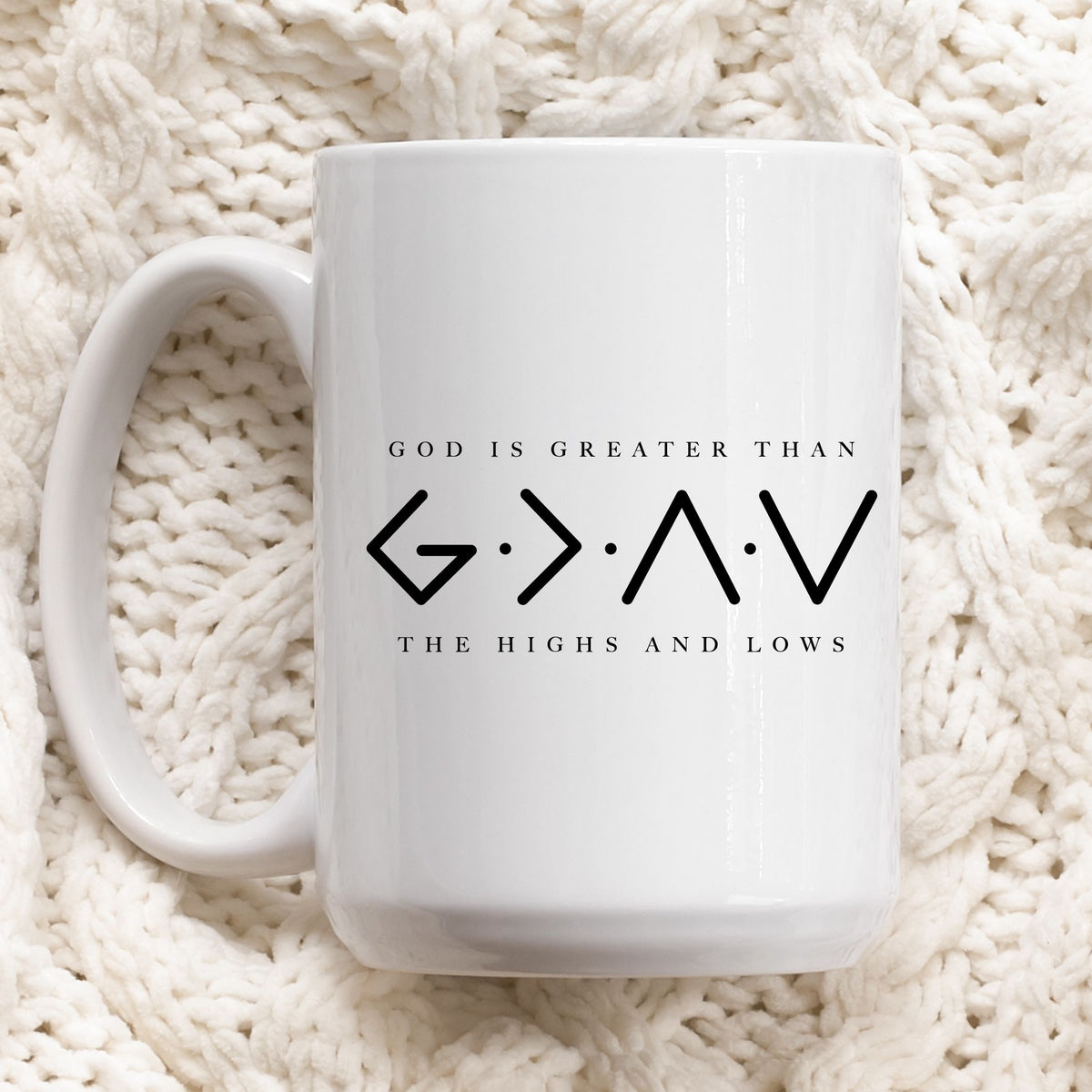God is Greater than the Highs and Lows - Mug