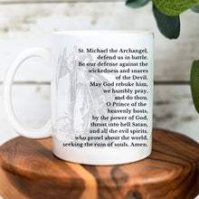 Load image into Gallery viewer, St. Michael Archangel Prayer Mug - Vintage Design
