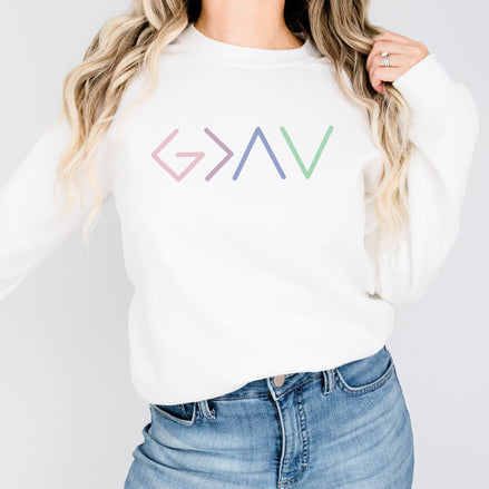 God is Greater than the Highs and Lows - Unisex Crewneck Sweatshirt