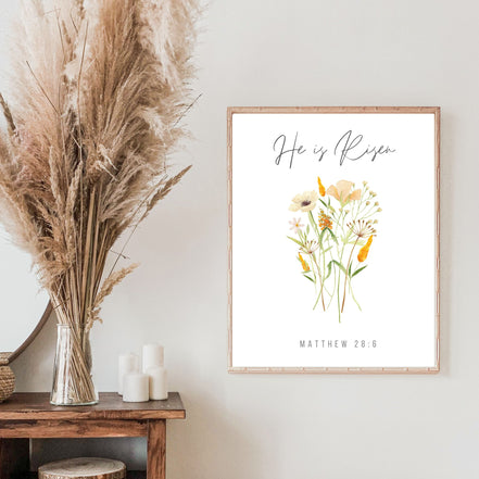 He is Risen - Wildflowers: Printable Easter Decor