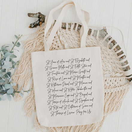 Catholic Women Saints Tote Bag