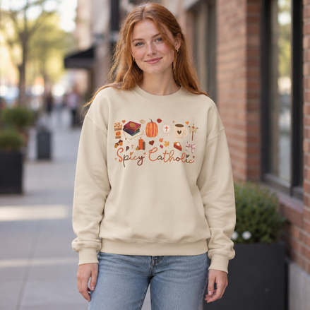 Spicy Catholic Crewneck Sweatshirt