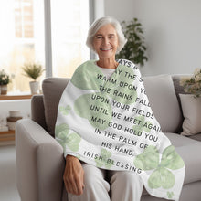 Load image into Gallery viewer, May the Road Up to Meet You - Irish Blessing Minky Blanket
