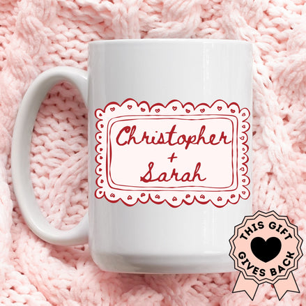 Love is Patient, Love is Kind - Personalized Couples Mug