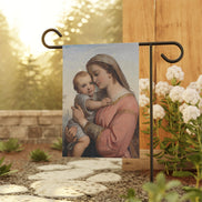 Nativity Madonna and Child Vintage Painting: Garden Flag