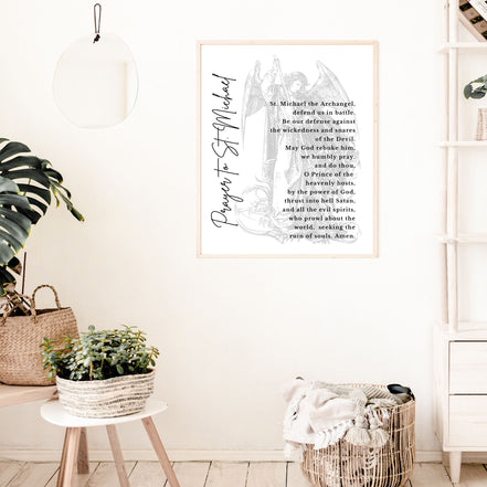 St. Michael Prayer - Vintage - Printable Wall Art