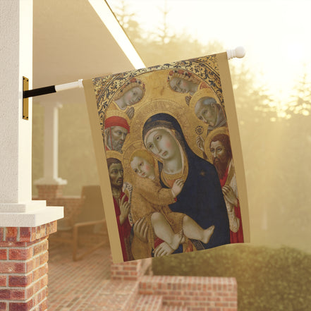 Madonna and Child: Orthodox Catholic Garden Flag