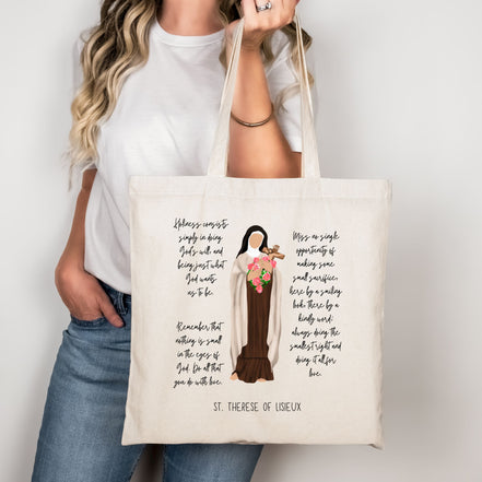 St. Therese of Lisieux Quotes Tote Bag