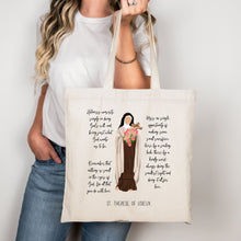 Load image into Gallery viewer, St. Therese of Lisieux Quotes Tote Bag
