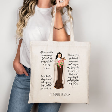 St. Therese of Lisieux Quotes Tote Bag