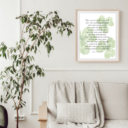 Irish Retirement Blessing - Canvas Wall Art