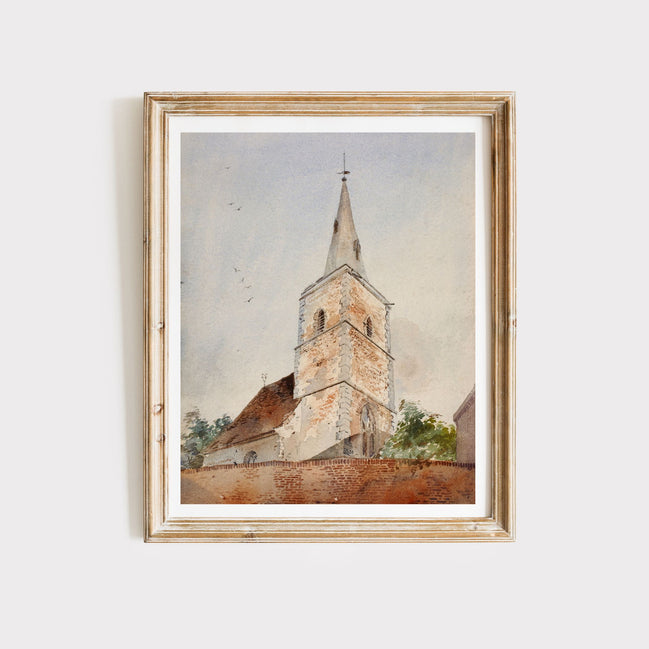St. Peter's Church, Cambridge:  Vintage Printable Wall Art