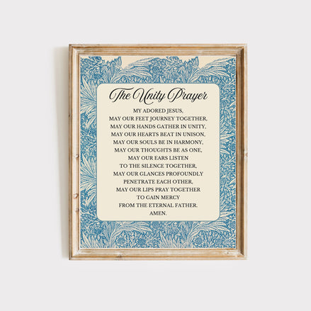 The Unity Prayer x William Morris Marigold:  Printable Wall Art