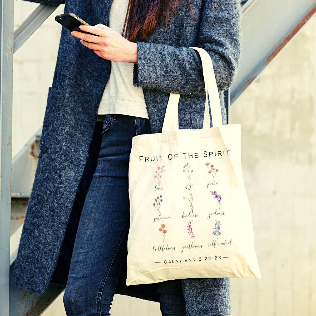 Fruit of the Spirit Wildflower Tote Bag