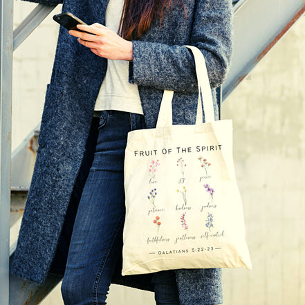 Fruit of the Spirit Wildflower Tote Bag