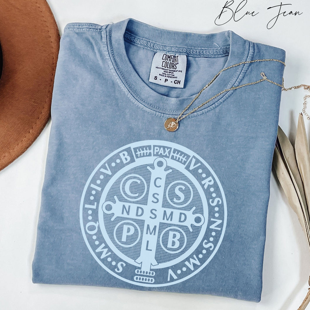 St Benedict Medal T-Shirt: Comfort Colors® Shirt