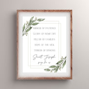 Titles of St. Joseph - Printable Wall Art