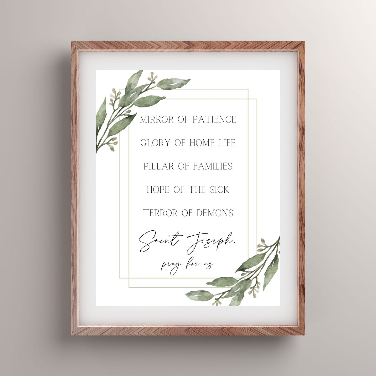 Titles of St. Joseph - Printable Wall Art