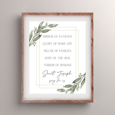 Titles of St. Joseph - Printable Wall Art