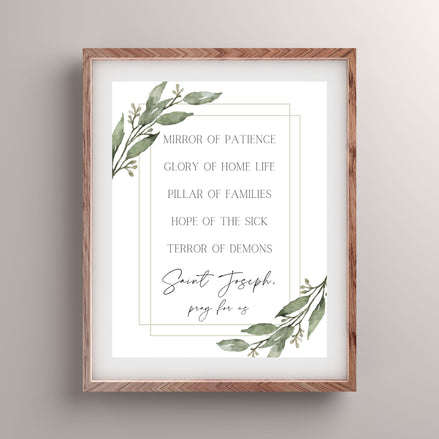 Titles of St. Joseph - Printable Wall Art