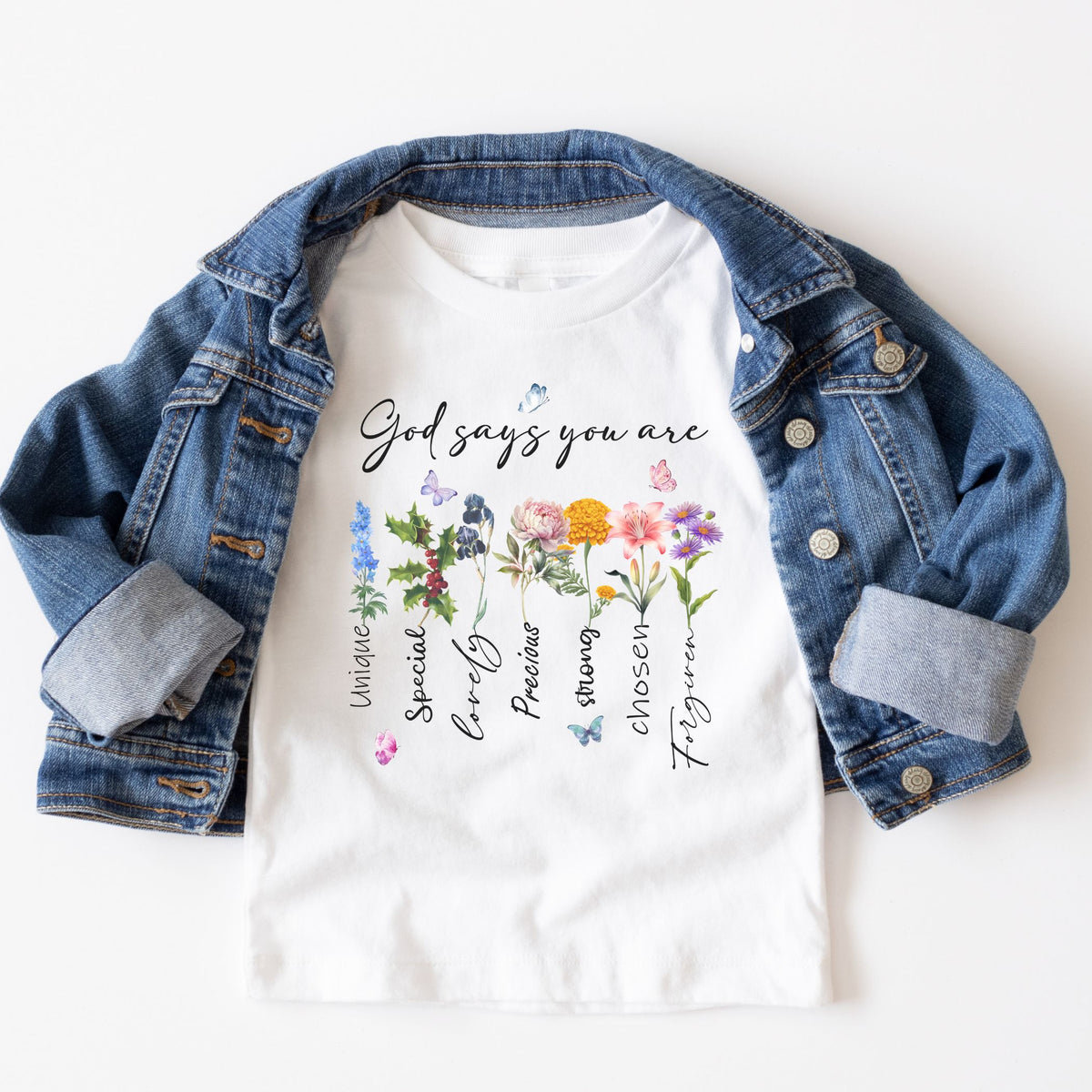 God Says You Are: Kids Crewneck T-shirt