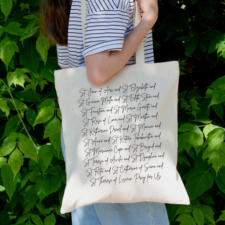 Catholic Women Saints Tote Bag