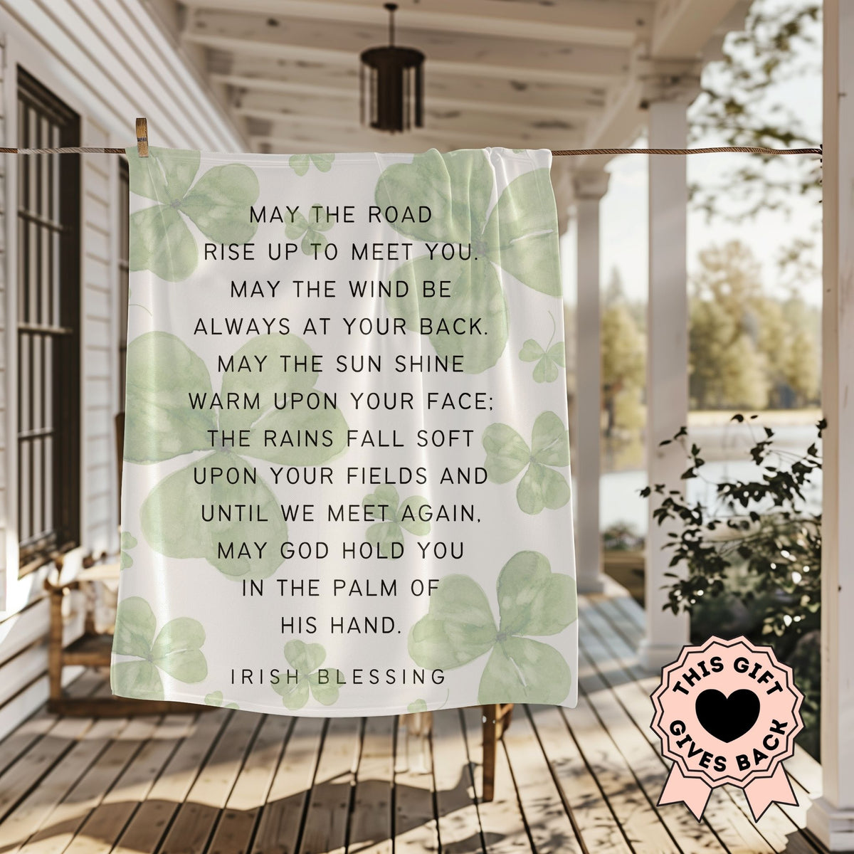 May the Road Up to Meet You - Irish Blessing Minky Blanket