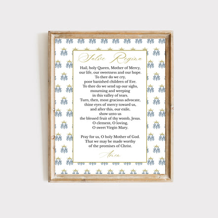 Salve Regina | Hail Holy Queen Prayer - Printable Wall Art