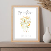 He is Risen - Wildflowers: Printable Easter Decor