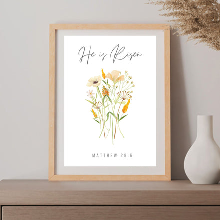 He is Risen - Wildflowers: Printable Easter Decor