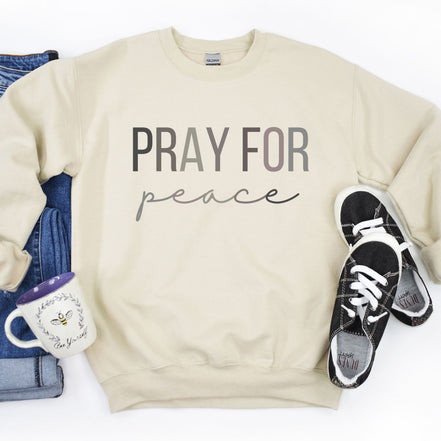 Pray for Peace Crewneck Sweatshirt
