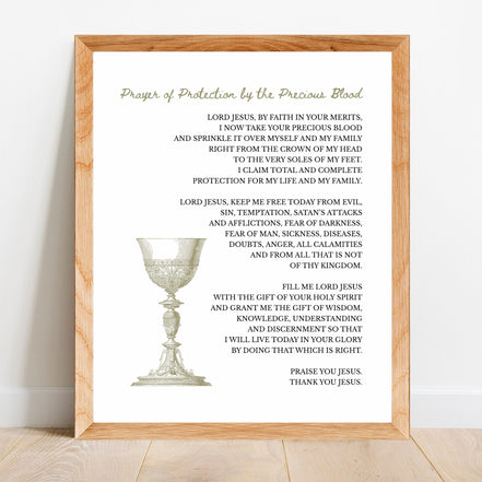 Prayer of Protection by the Precious Blood:  Printable Wall Art