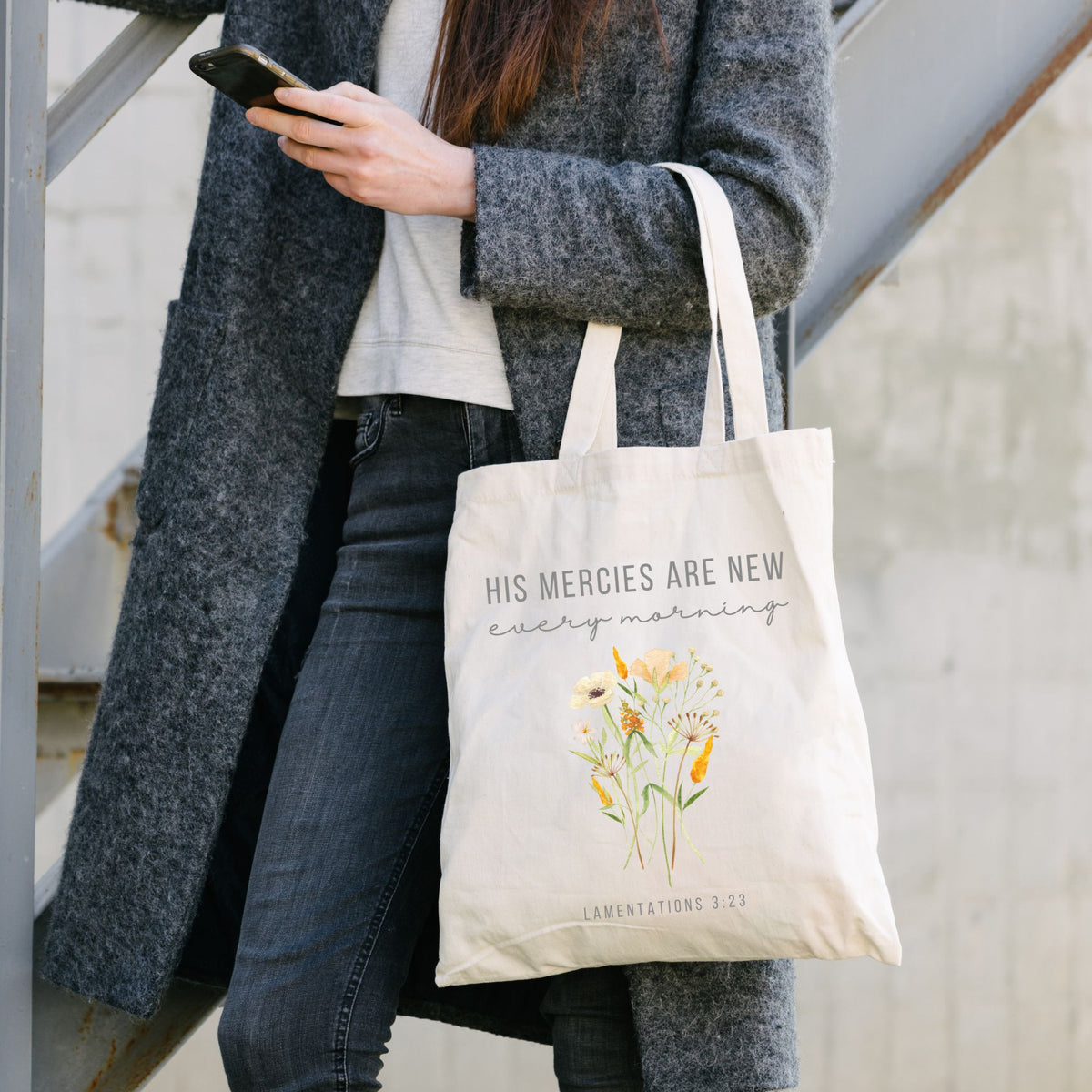 His Mercies are New Every Morning Tote Bag